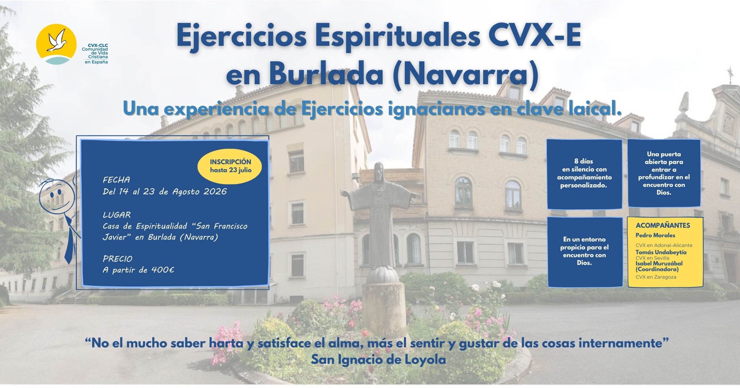 Ejercicios Espirituales ignacianos en clave laical para verano